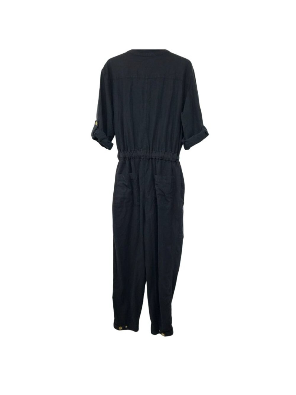 Anthropologie Charlize Utility Coveralls Black Gray Womens L - Picture 3 of 12